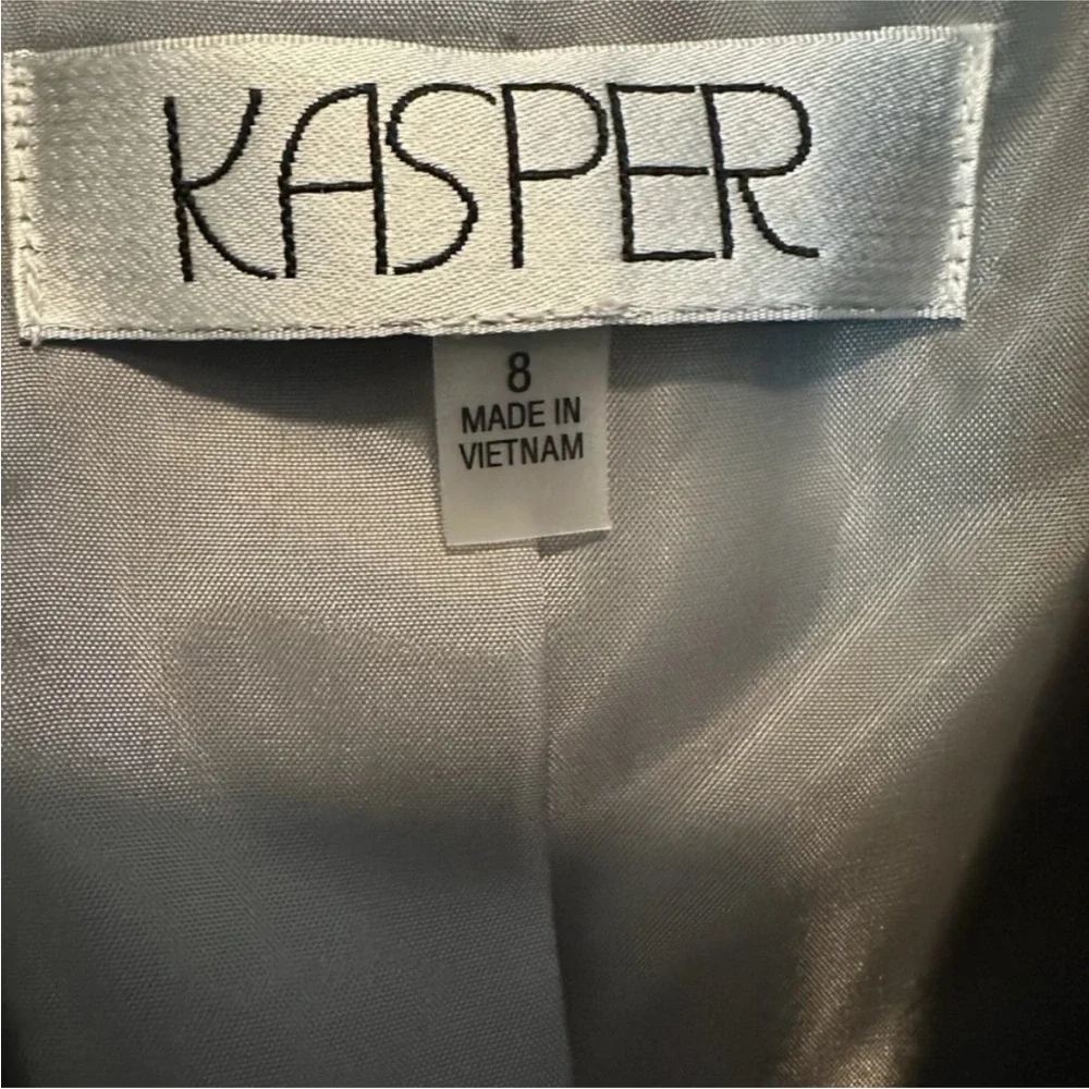 Kasper Plaid Print Notch Lapel Long Sleeve Two
Button Jacket size 8 - Picture 9 of 10